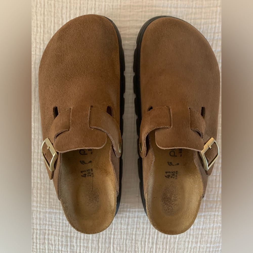Birkenstock Papillio Brown Suede Clogs